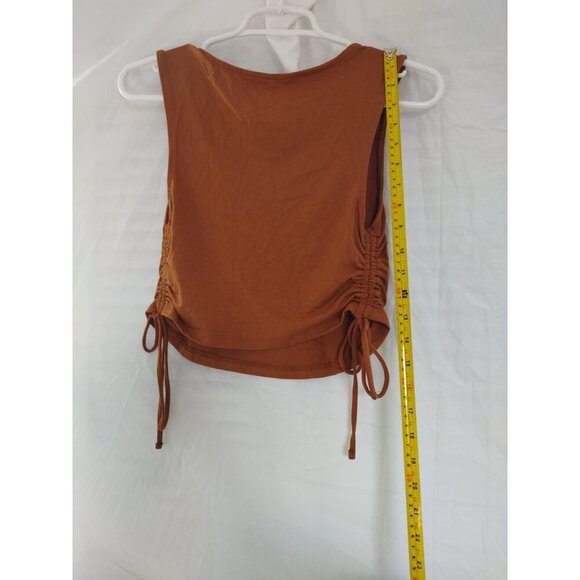 Isabel, Top style blouse with short sleeves for women, Brown color, Size S, NWT - Picture 5 of 6